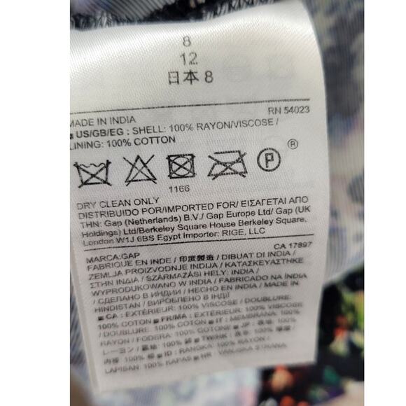 Gap Dress Womens Size 8 Dress Black Splatter Print Dress Classic Streetwear Punk - Picture 8 of 8